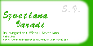 szvetlana varadi business card